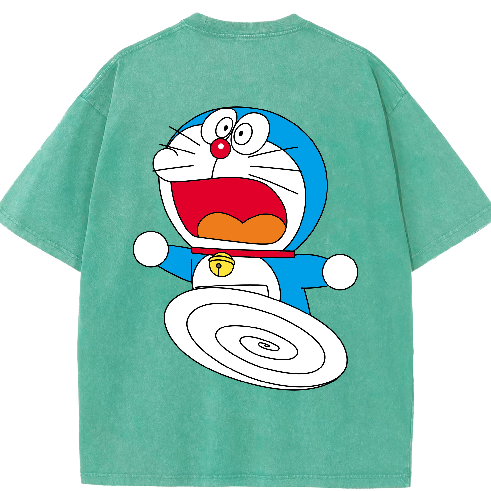 （画像用） ドラえもん Doraemon 綿100% ヴィンテージ風 半袖Tシャツ（背面プリント）
